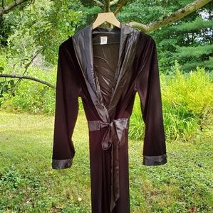 Black velvet robe